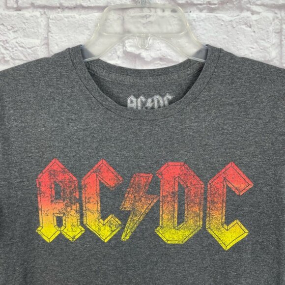 AC/DC Heathered Gray Graphic Tee Size M - Picture 3 of 4